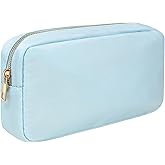 LETGO Small Makeup Bag for Purse,Nylon Small Cosmetic Bag Travel Size Toiletry Bags Travel Makeup Bag Coin Purse,Car Asscessories Bag Travel Essentials for Women Girls (Small-Blue)