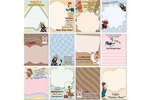 Pajean Funny Notepads with Sayings, Sticky Office Supplies, 12 Designs, 3 x 3.93 Inch