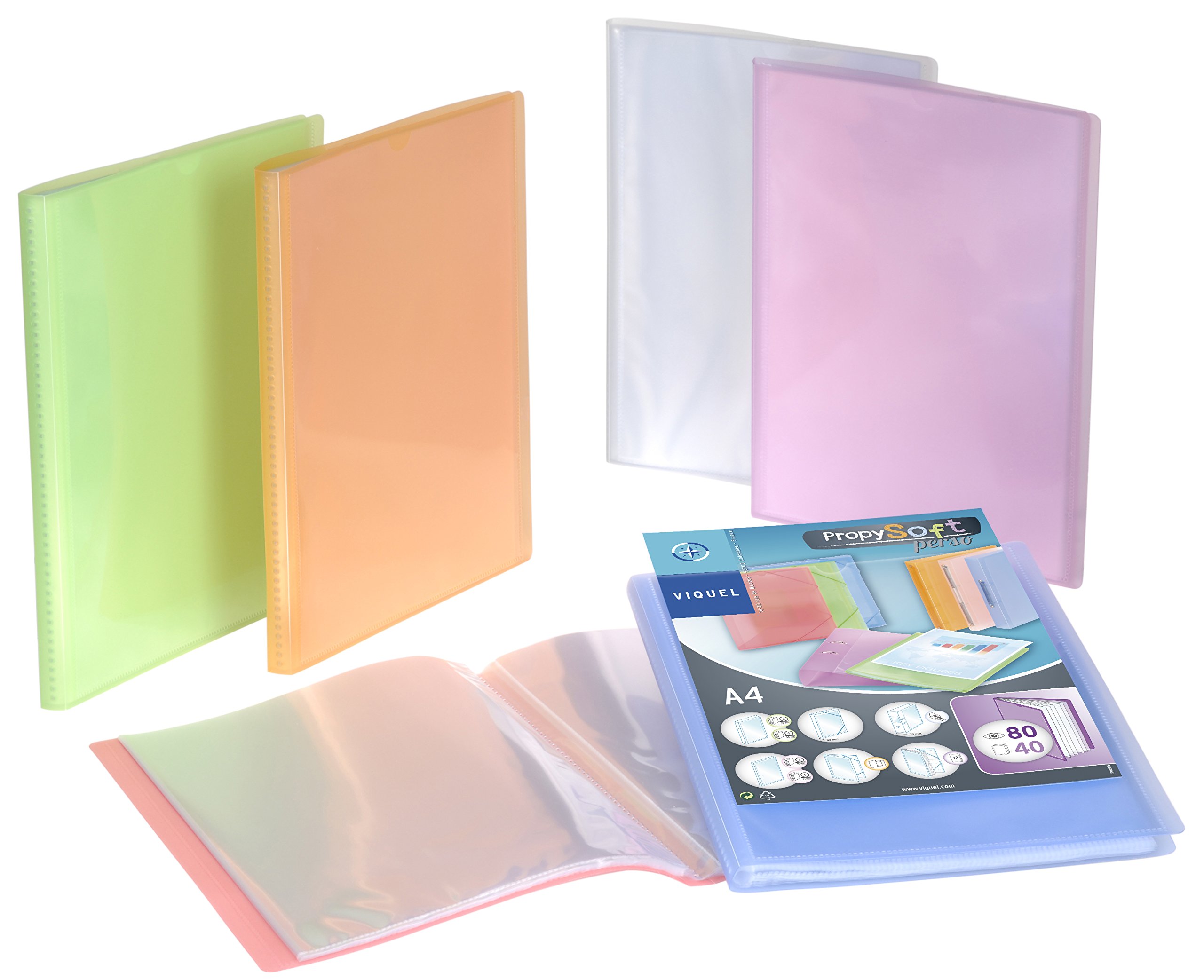Viquel 096944-04 Customisable A4 Propysoft Document Protector, Random Colours 80 vues