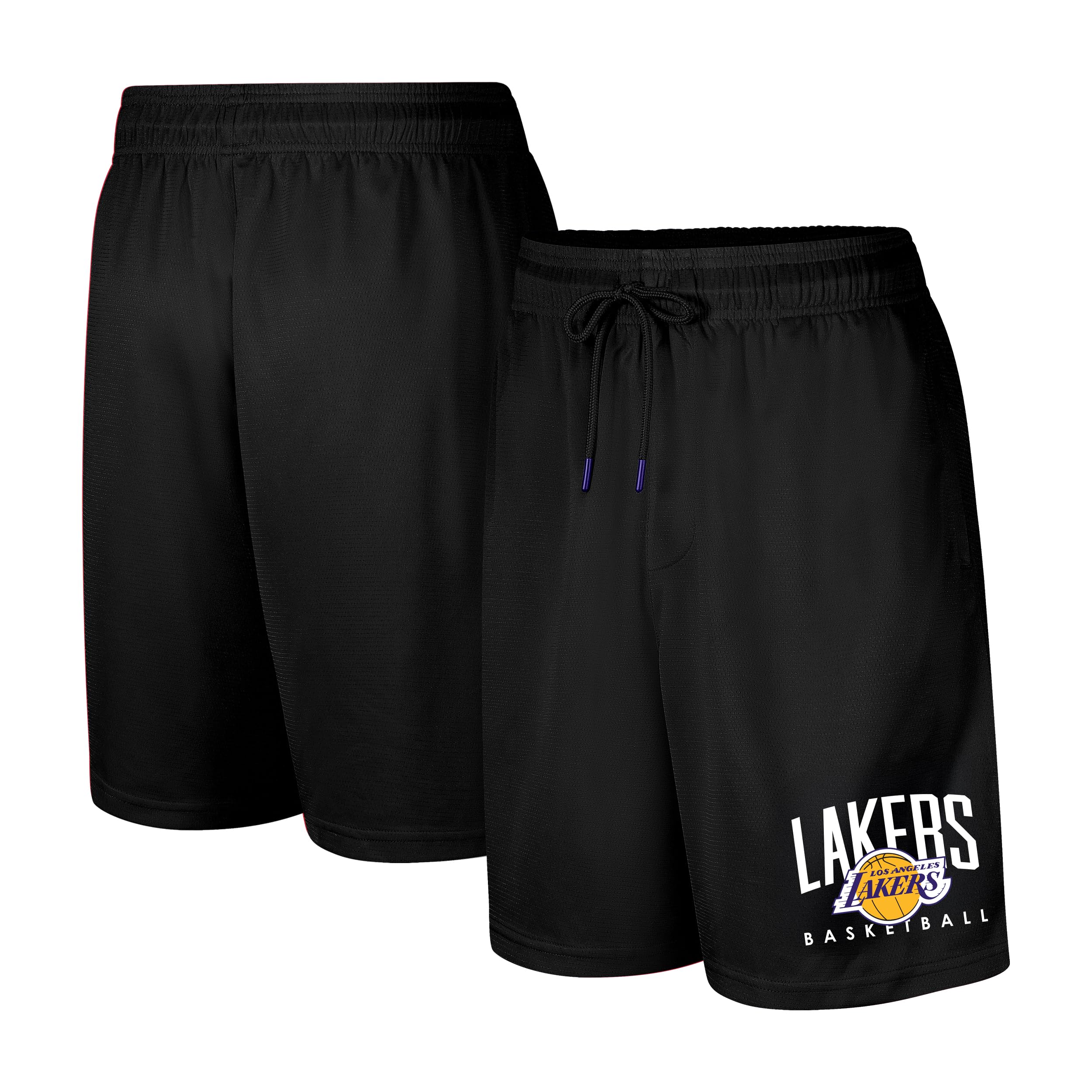 Ultra Game NBA Official Men’s Teamster Basketball Shorts, Los Angeles Lakers, Black, Small Image
