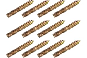bociloy 12Pcs M8x50mm Hanger Bolts, Double Ended Thread Dowel Screws, Self-Tapping Screws for Secure Wood Joints