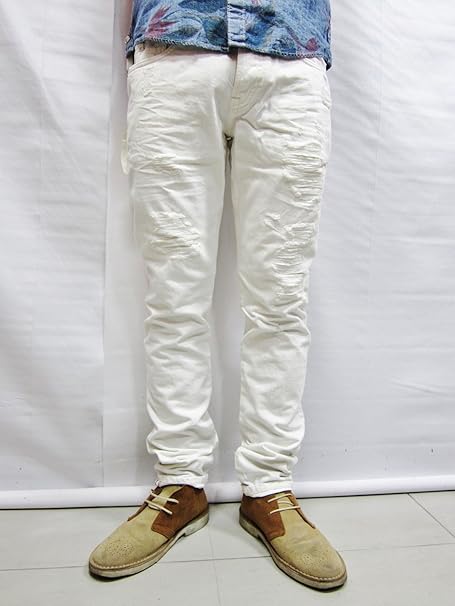 Amazon スコッチ ソーダ Scotch Soda デニムパンツ Ralston Damage Denim Pants ホワイト 34 ホワイトデニム ジーンズ ジーパン Jeans メンズ White 白 ジーンズ 通販