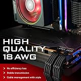 EZDIY-FAB PSU Cable Extension Sleeved Custom Mod GPU PC Power Soft Nylon 300MM view 2