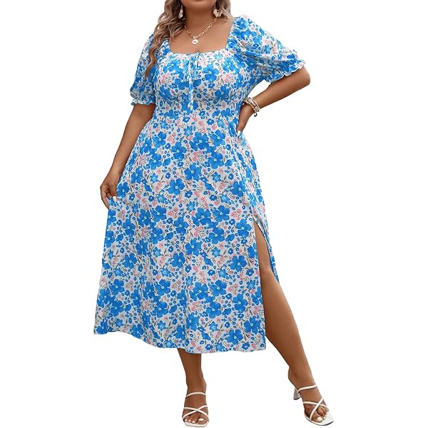 WDIRARA Women's Floral Summer Dress – Cut-Out Ruched Mini Dress With Puff Sleeves, Casual A-Line Fit - View #4