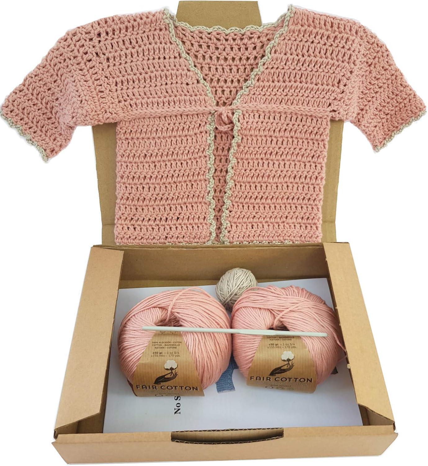 Woolly Chic - Kit de Punto de algodón orgánico para bebé, Color Rosa: Amazon.es: Hogar