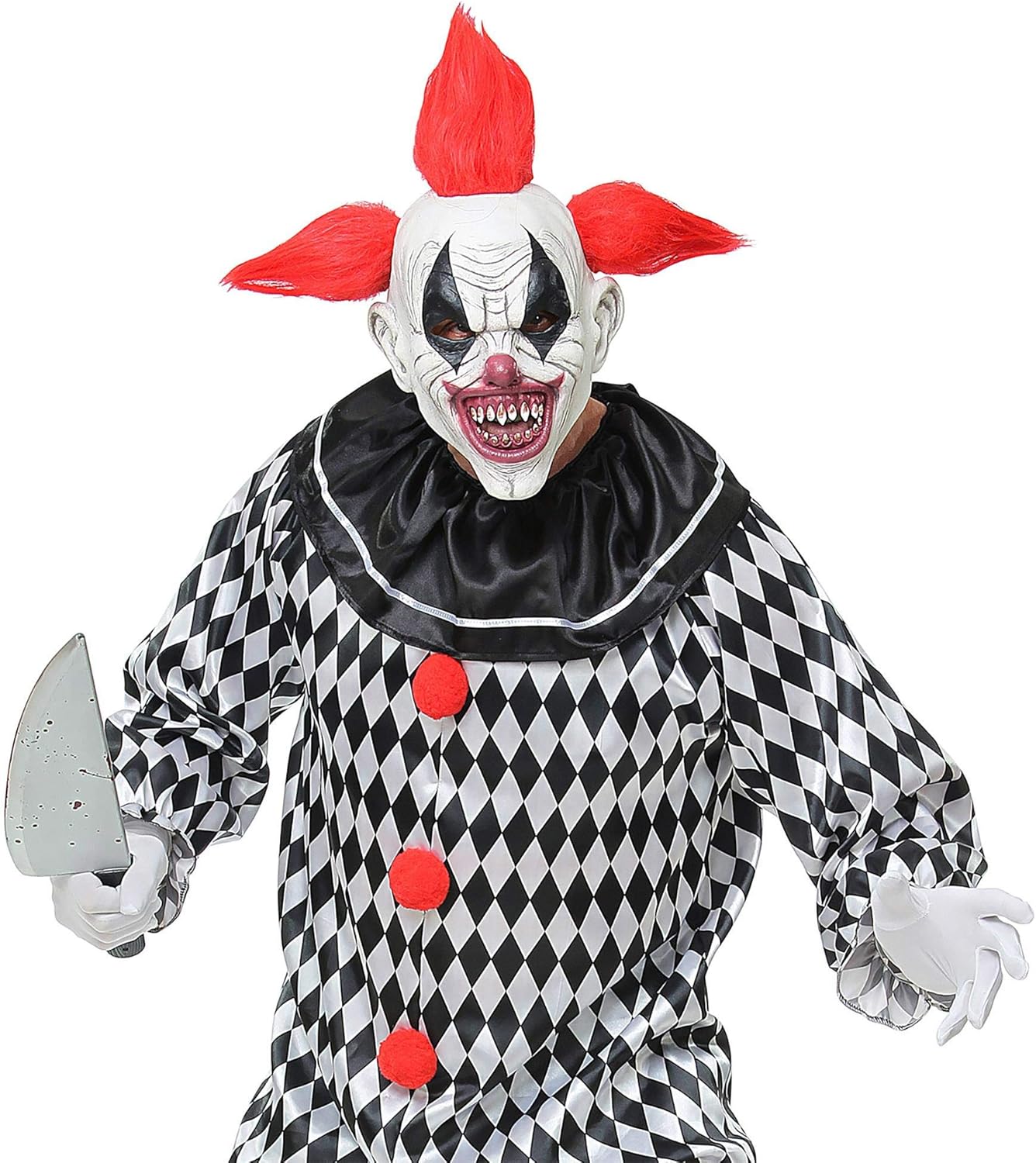Widmann Horror Clown Full Head Mask W/hair, Multicoloured - Image 4
