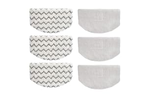 BIHARNT 6 Pack Steam Mop Replacement Pads for Bissell Powerfresh Steam Mop Models 1940 1806 1544 2075A 2685A, Compatible with 19402 19404 19408 1940A 1940Q 1940T, Part 5938&203-2633,1606668,1606669
