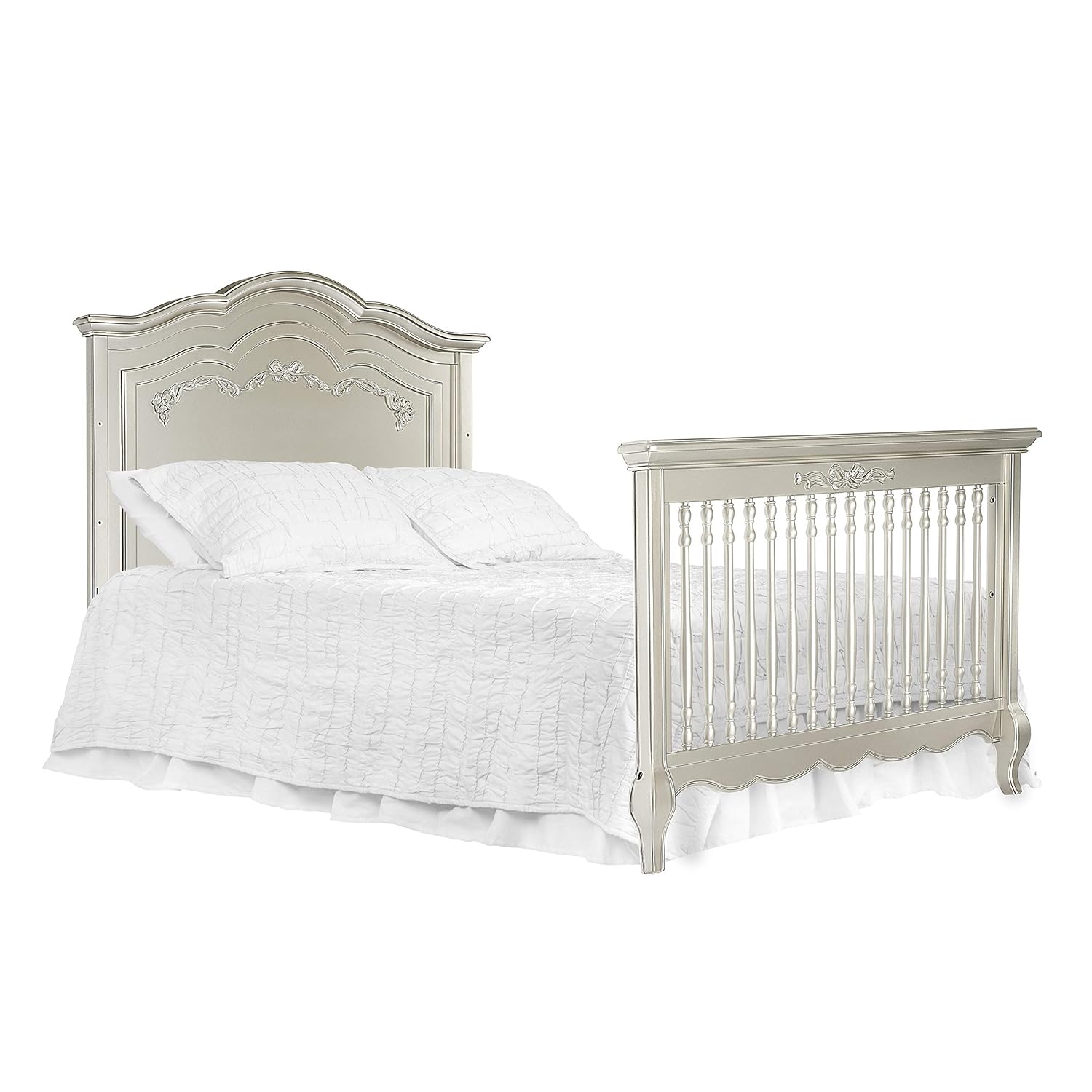 evolur aurora crib blush pink