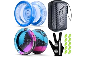 WATIEOBOO 2-Piece Yo-Yo Set - P02 Beginner PC & W21 Professional Metal yoyo Dual Mode (Responsive & Non-Responsive) Yo yo Top Top Finger Spin String Trick, YoYo Competition