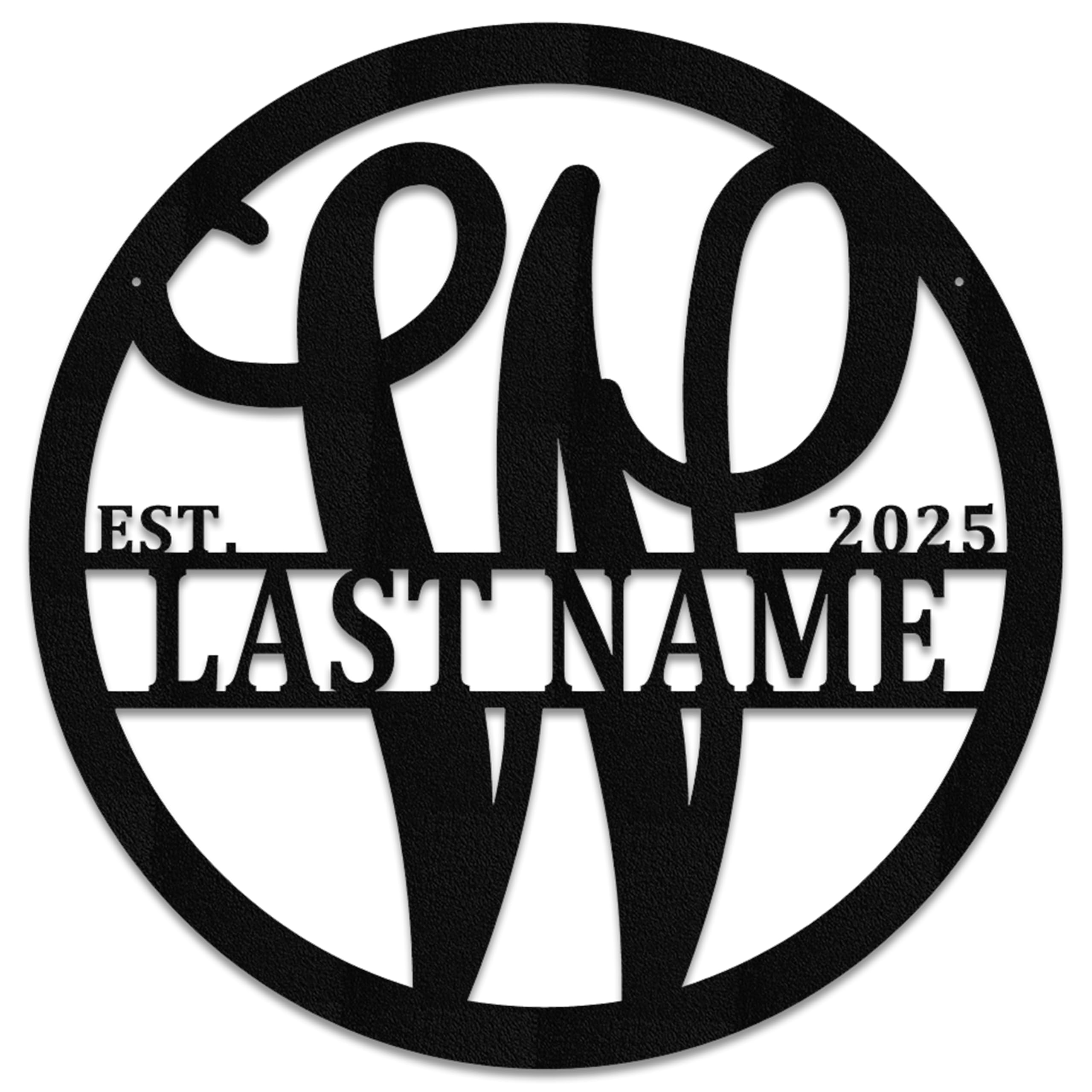 Personalized Metal Monogram Sign. Wedding Gift. Family Name Sign. Outdoor Name Sign. Anniversary. Last Name Sign. Metal Sign. Front Door. Image Personalized Metal Monogram Sign. Wedding Gift. Family Name Sign. Outdoor Name Sign. Anniversary. Last Name Sign. Metal Sign. Front Door. Image