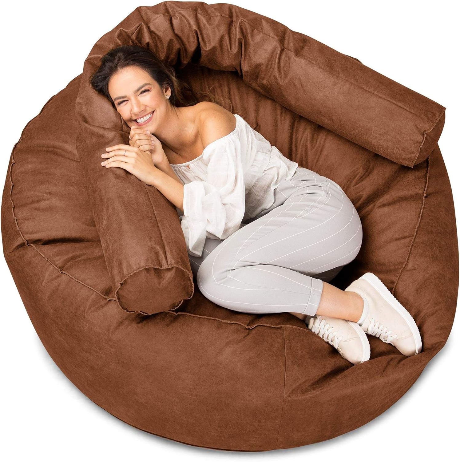 Cuir Vintage Camel Gros Pouf Lounge Pug Pouf Canape Canape Pouf Geant Grande Mammouth Fauteuils Poire Fauteuils Poire Housses Et Garnissages