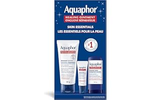 Aquaphor Skin Essentials Routine, Gift Set for All Skin Types, Includes Healing Ointment, Lip Balm, and Healing Balm Stick, 3