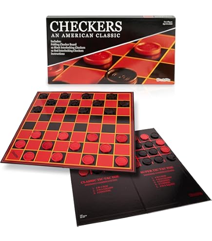 Amazon.com: Family Classics Checkers - With Folding Board and