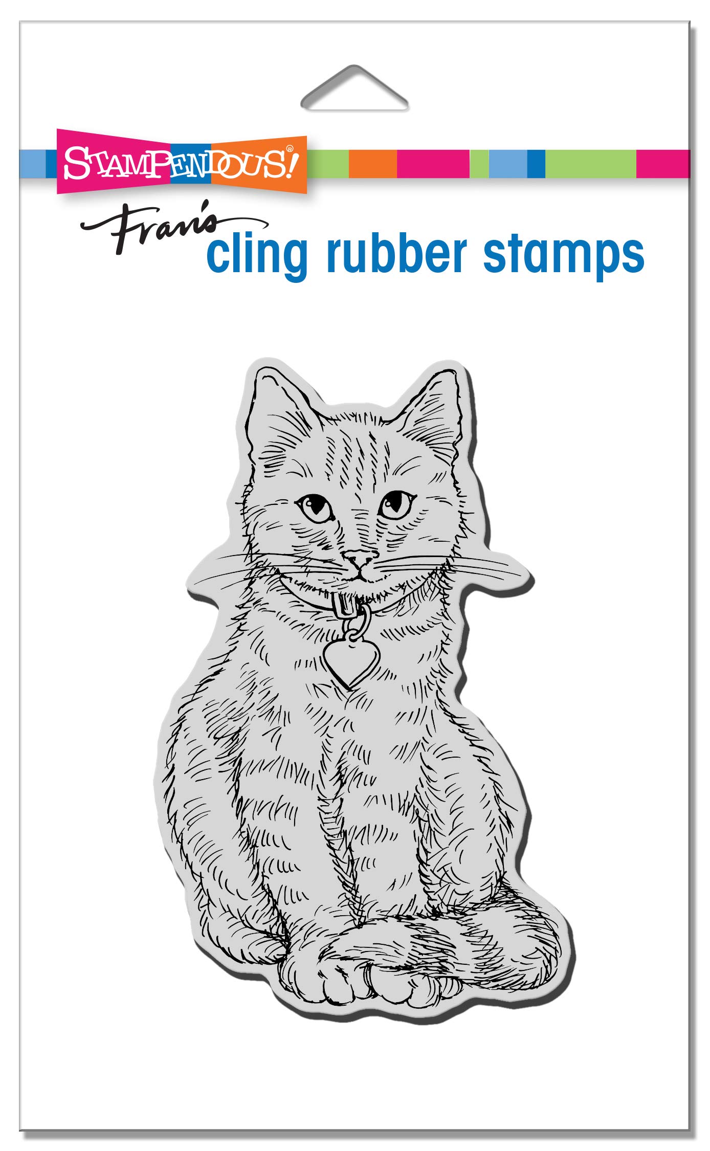 Stampendous Sitting Kitty Cling Rubber Stamp, ONE