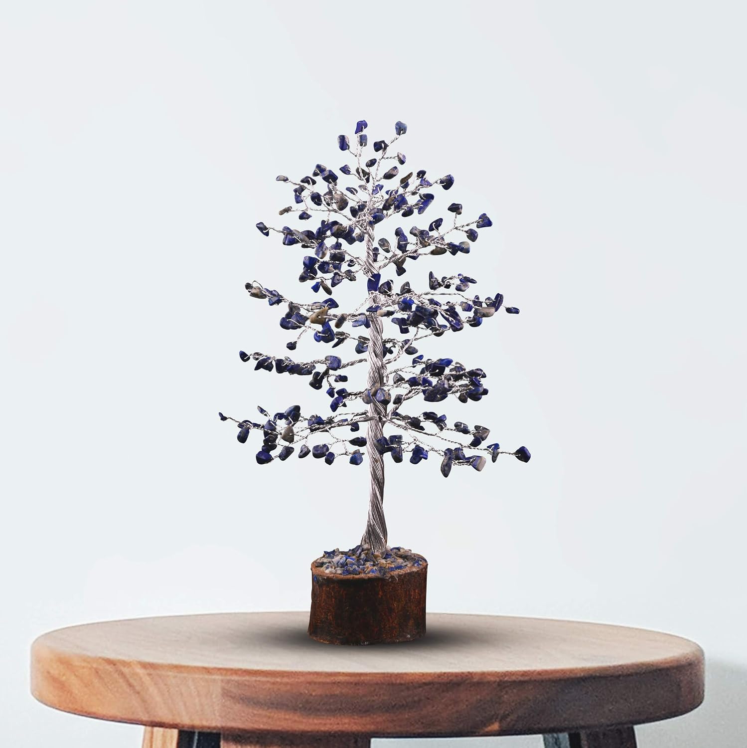 Lapis Lazuli crystal tree, crystals and gemstones tree of life artificial bonsai crystal tree, decorative home accessories - Image 3
