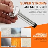 MINISTAR 2Pcs Stainless Steel Adhesive Door Stop Sound Dampening Bumper No Screw view 7