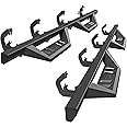 TAC Sidewinder Running Boards Fit 2007-2018 Silverado/Sierra 1500 Crew Cab| 2007-2019 Silverado/Sierra 2500/3500 Crew Cab 4”Drop Side Step Nerf Bar Rocker Slider Pickup Truck Exterior Accessories 2pcs