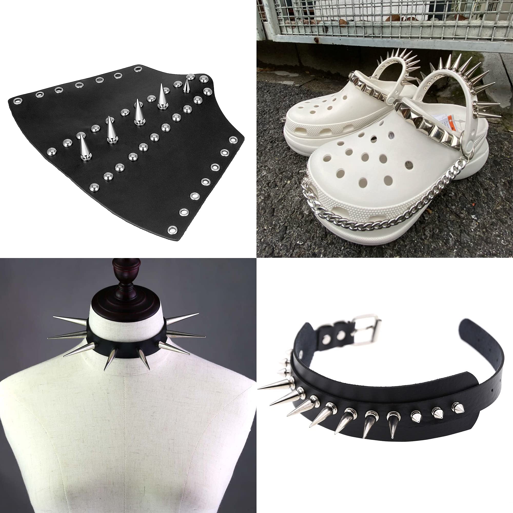 50PCS Silvery Cone Spikes Metallic Screw Back Studs DIY Craft Cool Rivets Punk 10 X 25mm