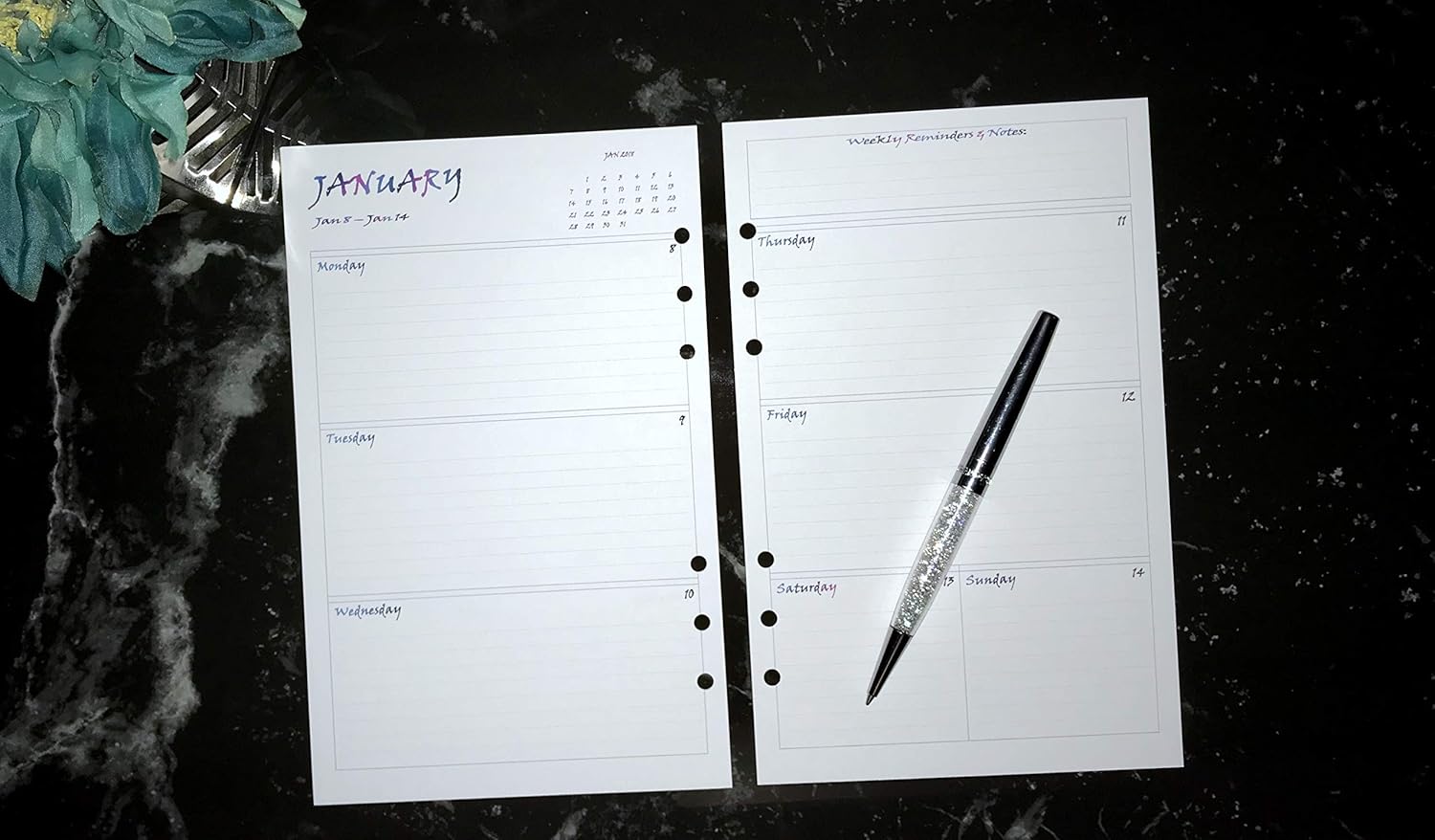 Amazon 2020 2021 2022 2023 Weekly Dated Planner Inserts 