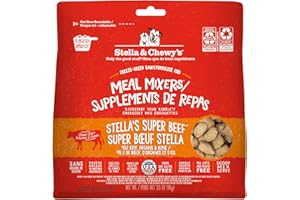 Stella & Chewy’s Freeze Dried Raw Super Beef Meal Mixer – Dog Food Topper for Small & Large Breeds – Grain Free, Protein Rich