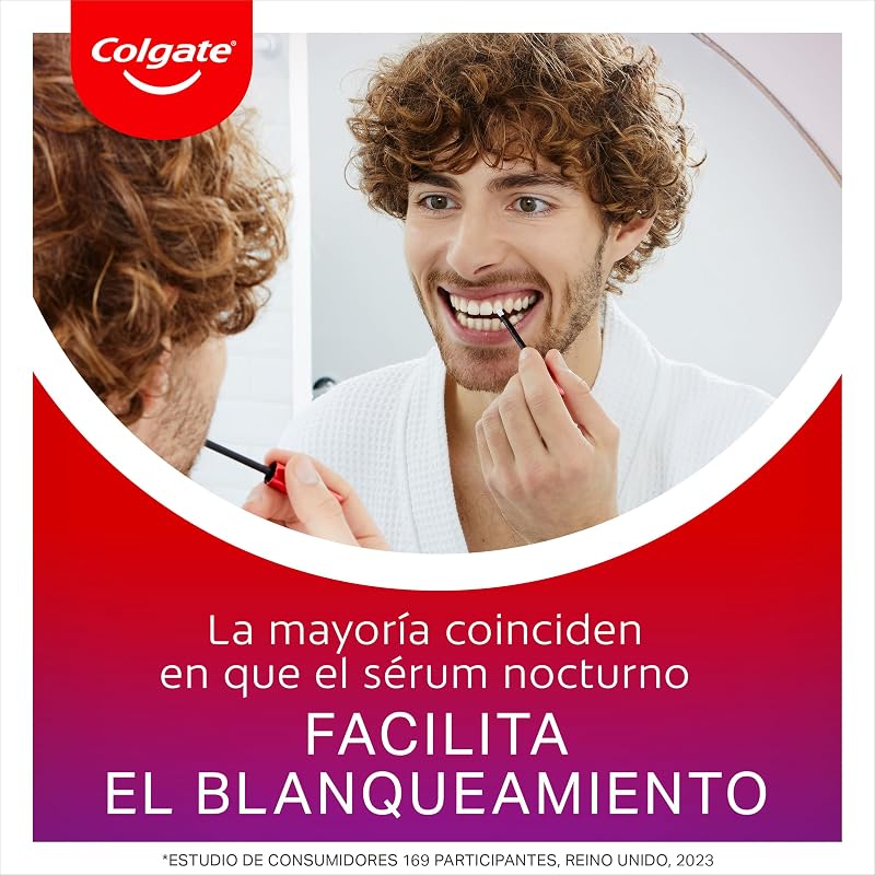 Max White Night Sérum Branqueador (2.5ml) | Branqueador de Dentes em Casa | Revele 3 tons de branco* enquanto dorme | Novo aplicador melhorado | Esmalte Seguro