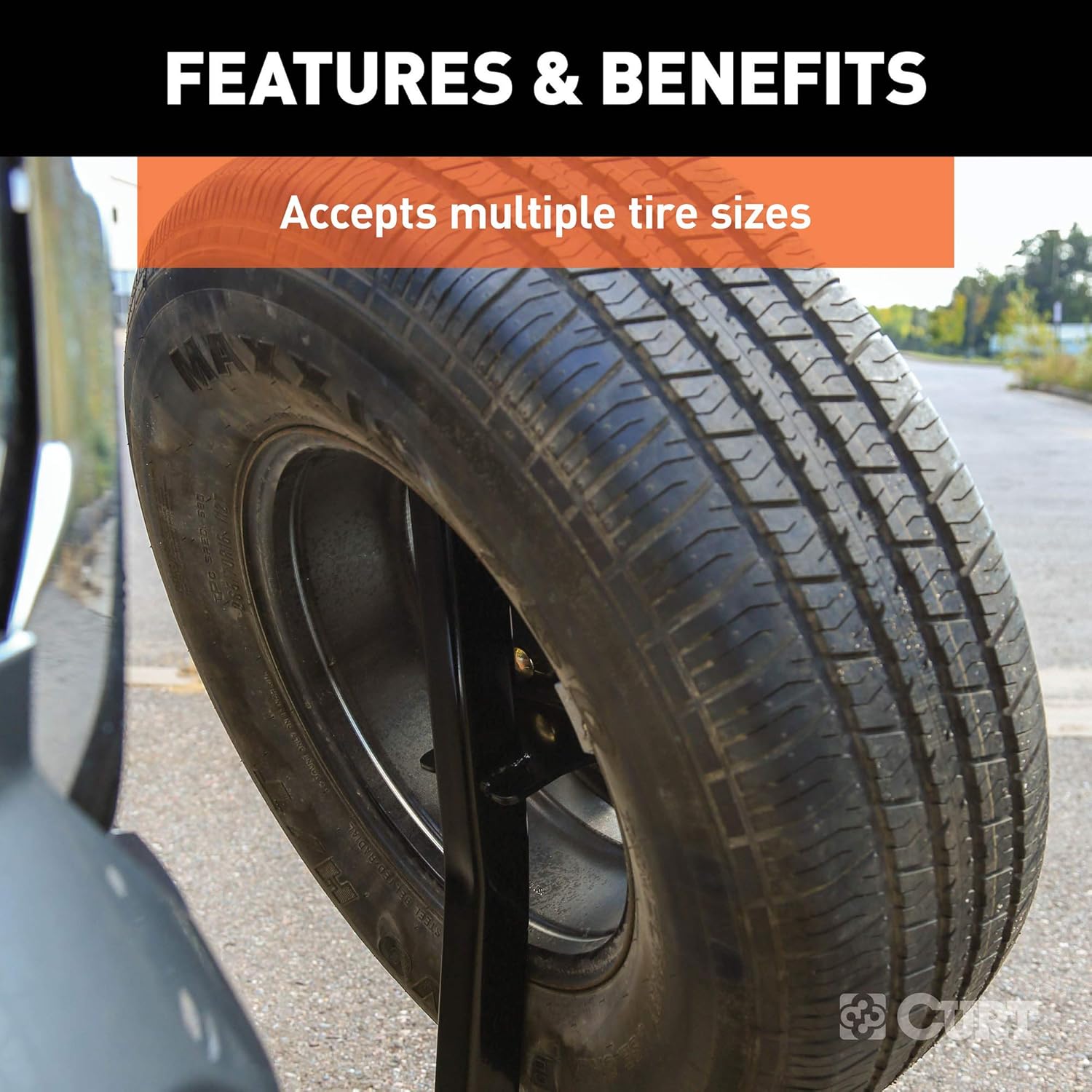 CURT 31006 24-Inch High Trailer Hitch Spare Tire Mount for 2-inch Receiver: Automotive