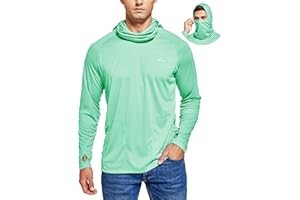 Willit Men's Sun Protection Hoodie UPF 50+ Fishing Hiking Shirt Long Sleeve SPF UV Shirt Rash Guard Lightweight