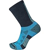 Merrell -men's and -women's Moab Speed Lightweight Hiking Crew Socks-1 Pair-Unisex Sustainable Coolmax EcoMade, Navy, Medium-Large