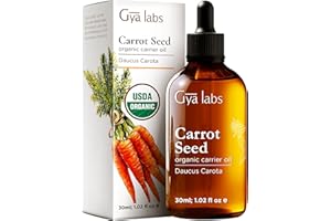 Gya Labs Carrot Seed Carrier Oil - 1 Fl Oz - for Hair, Skin, Face, Scalp & Body Massage