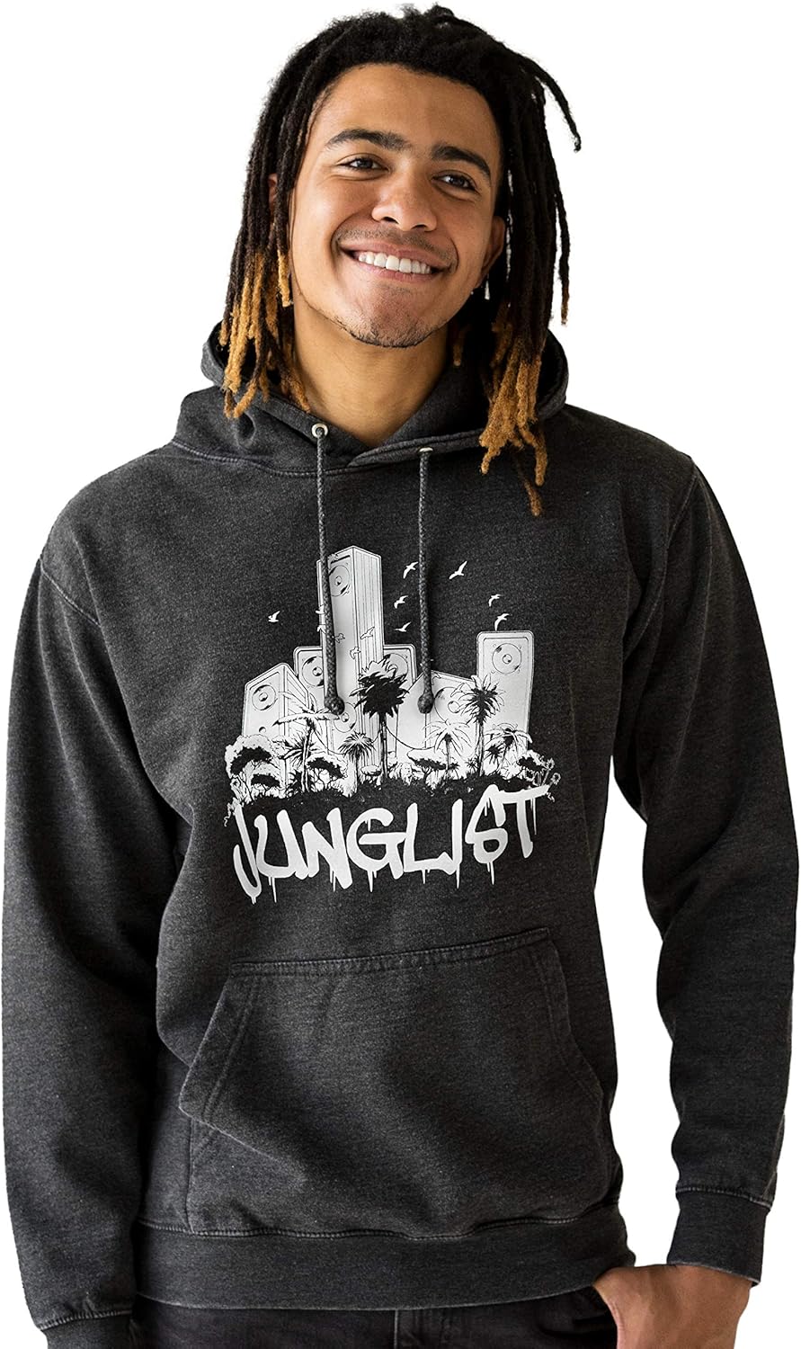 washed hooded top