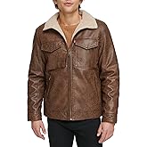 Levi's Men's Faux Leather 2-pocket Sherpa Lined Jacket