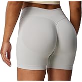 Aoxjox Seamless Biker Shorts for Women Impact Hidden Scrunch Low Waisted Athletic Yoga Short 3.5"/4.5"/5"/6"