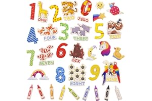 WALPLUS Window Clings for Toddlers Puffy Clings Stickers Reusable Window Stickers Gels Removable Window Decals for Car Plane Home Animal Educational Decal 0 to 9 Kids 17 Pieces