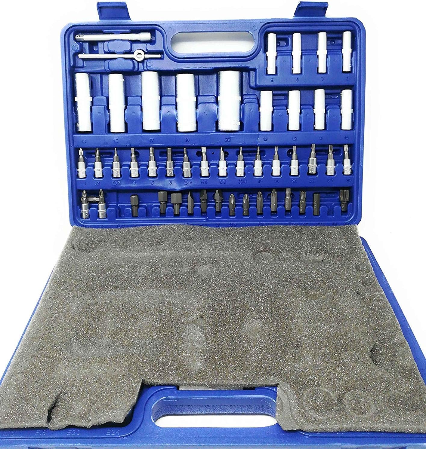 Tianfeng Tools 108 Piece Compass and Accessory Set in Case Blue, Azure - Image 4