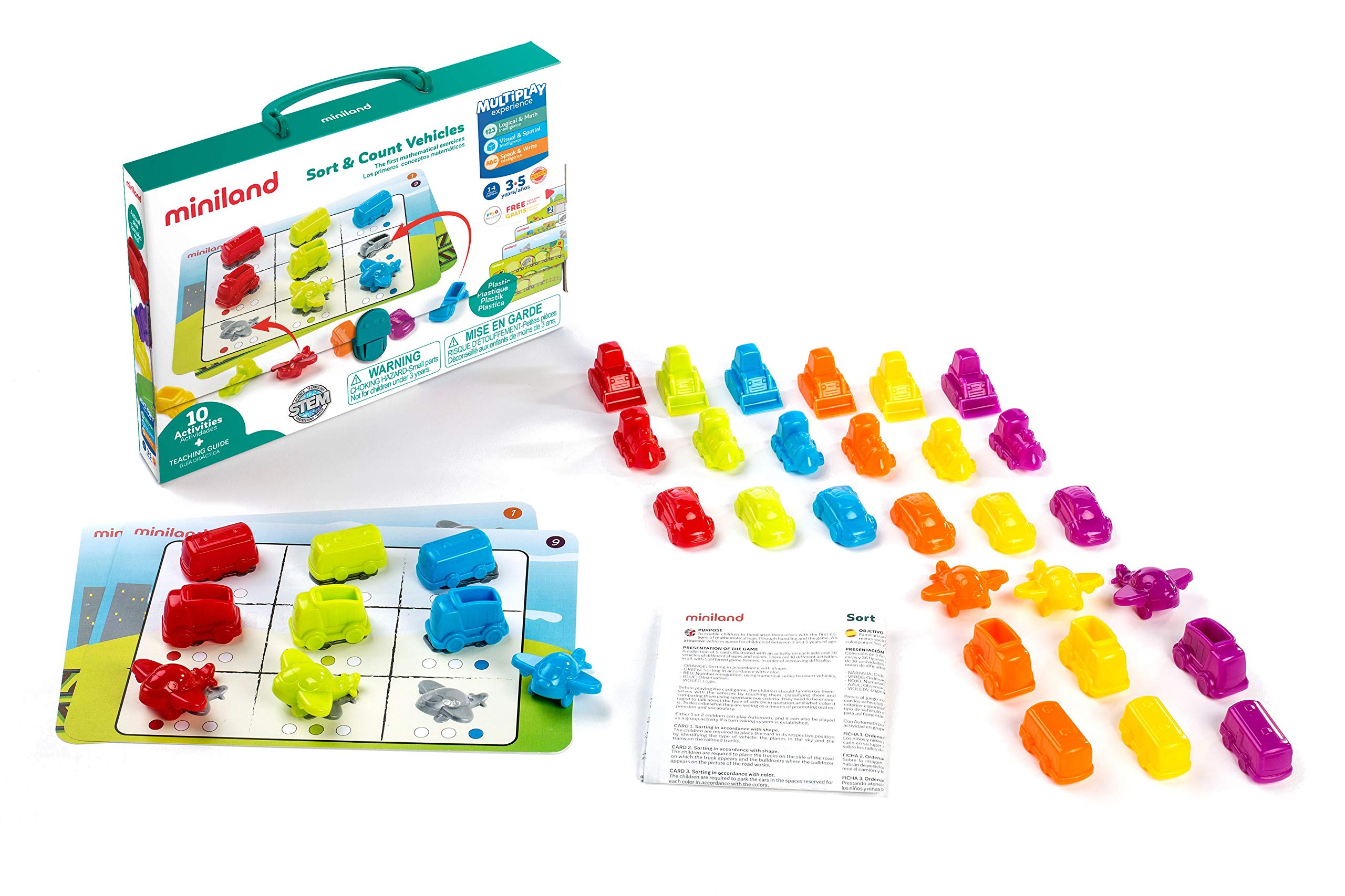 Miniland Sort & Count Vehicles 45340 Mathematical Game
