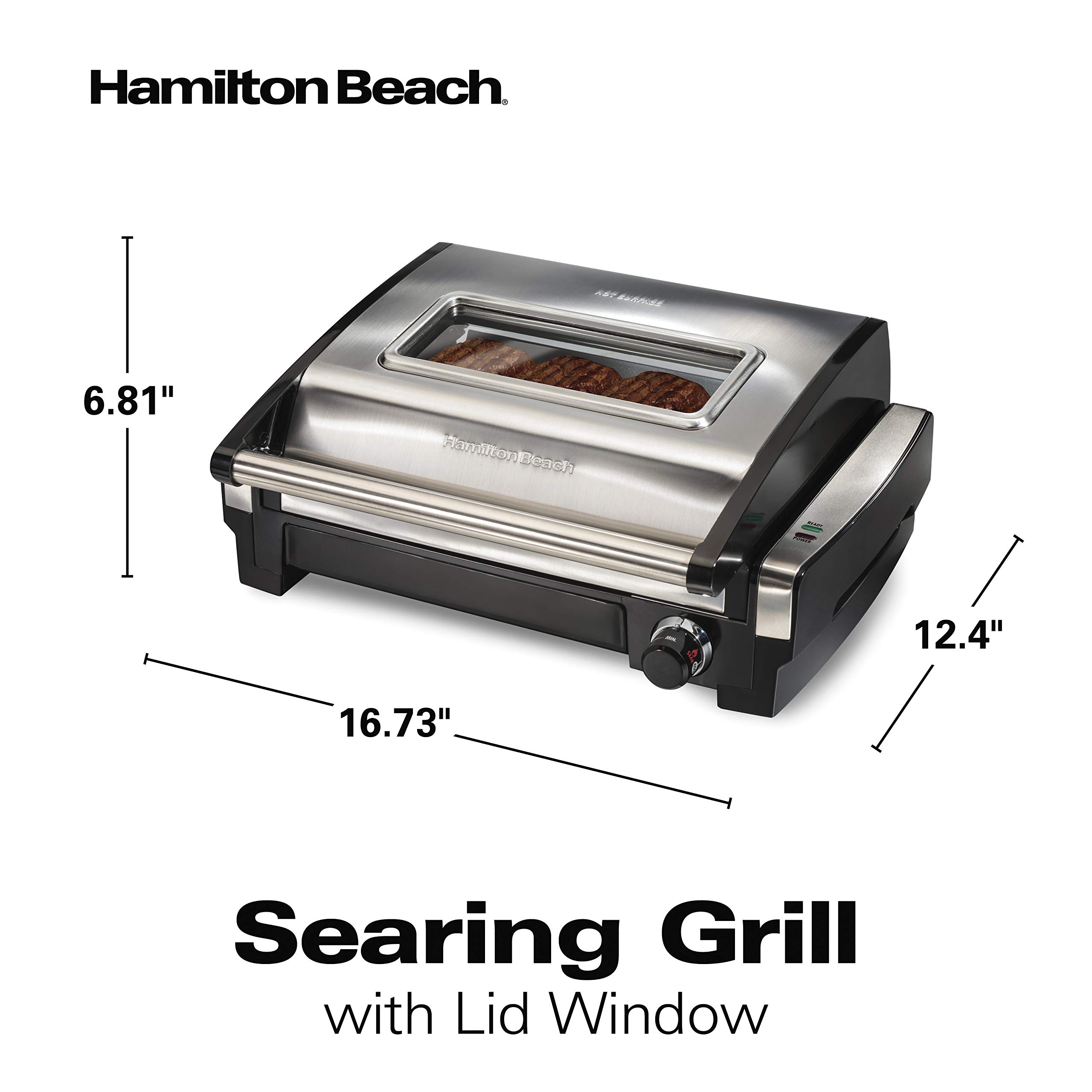 Hamilton Beach Electric Indoor Searing Grill with Viewing Window and