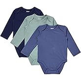 Hanes Unisex Baby Pure Comfort Long Sleeve Bodysuits, Infant Bodysuits, Boys & Girls, 3-pack