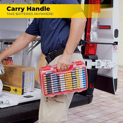 COECASE Hard Battery Organizer Storage Box, Carrying Case Bag Holder