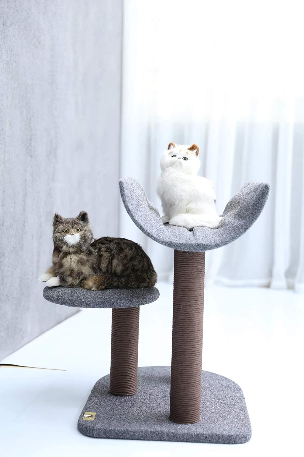 PetPals Cat Tree Cat Tower for Cat Activity with Scratching Postsand Toy Ball,Gray (Perch): Home & Kitchen
