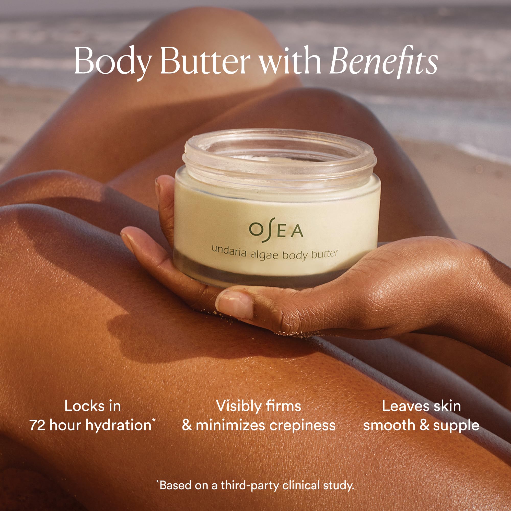 OSEA Undaria Algae™ Body Butter 6.7 oz - For Dry Skin - Ultra Hydrating Whipped Shea Butter + Ceramides - Vegan Skincare & Clean Bodycare - Thick Body Cream - For Extremely Dry Crepey Skin