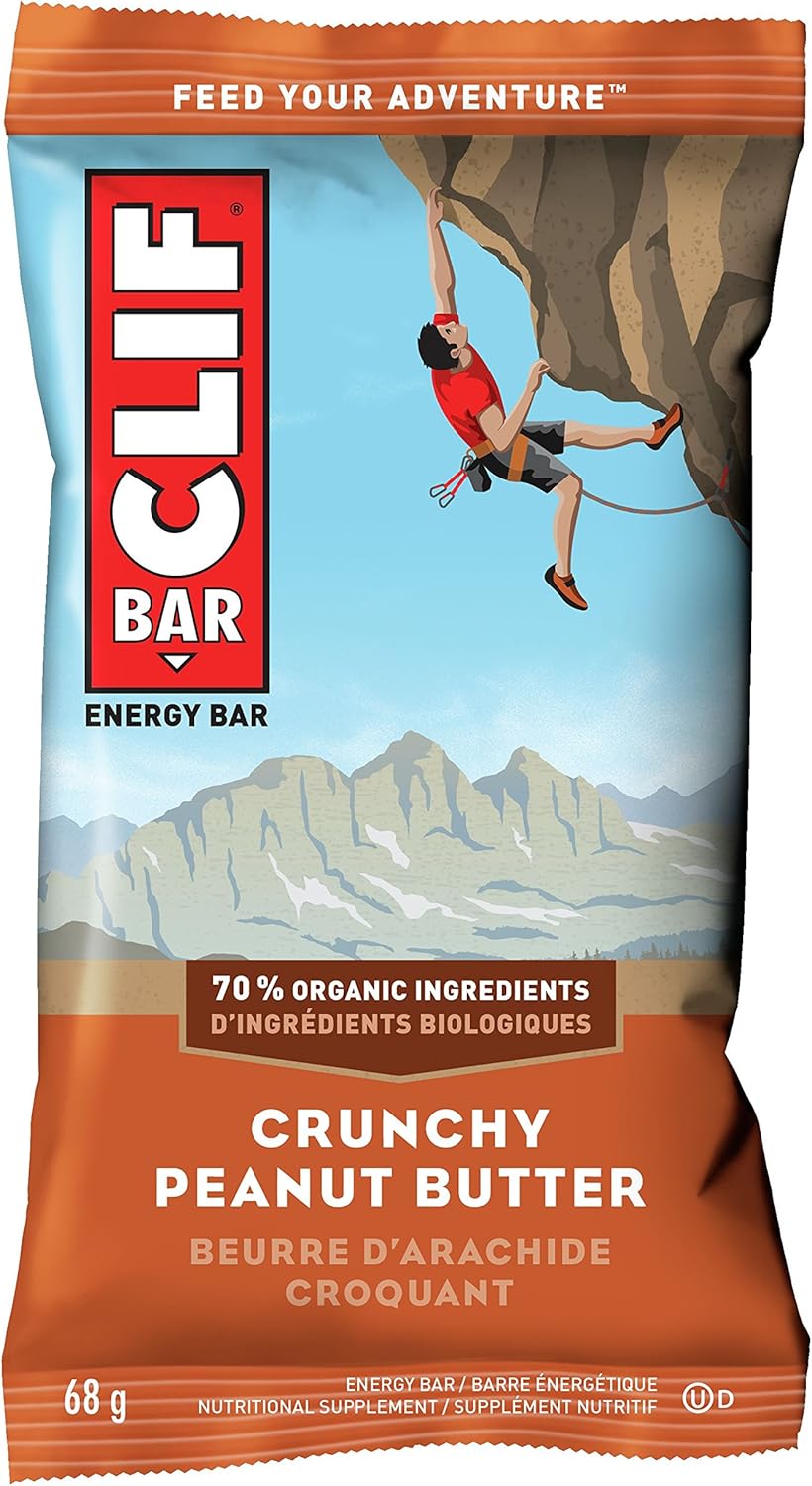 CLIF BAR Energy Bars Crunchy Peanut Butter (68 Gram Protein Bars