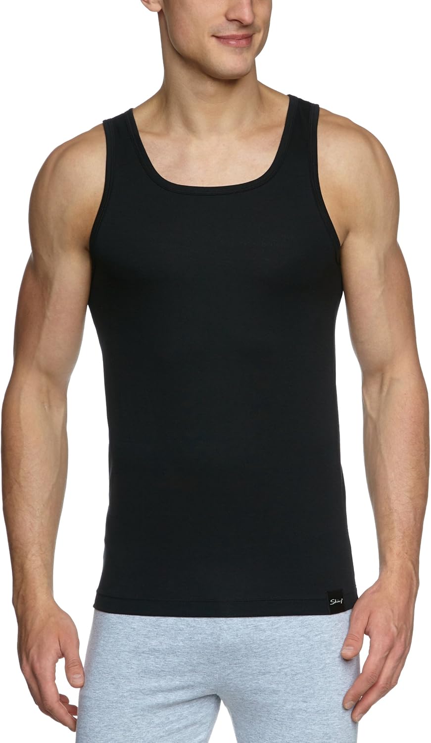 Skiny Men's 086762 Undershirt, Black (Black 7665), M Amazon.co.uk