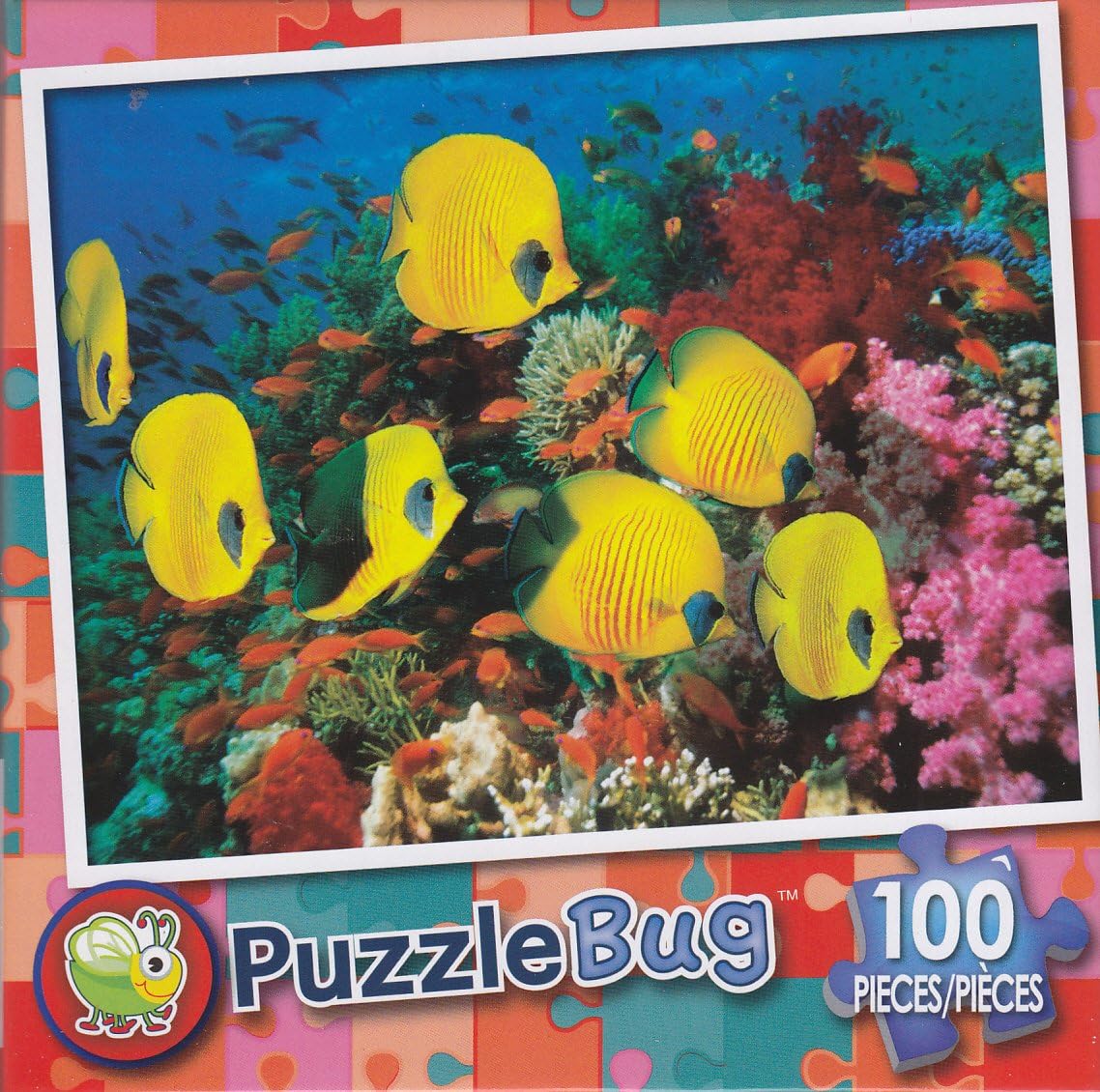 Puzzlebug 100 Piece Puzzle ~ Butterfly Fish Over Coral Reef, Red Sea