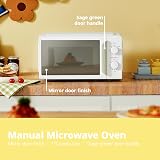 COMFEE' 700W 17L Mini Microwave Oven White Sage Green CMO-MP012ND(GN)-UK view 7