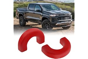 TECHPICCO Tow Hooks Covers for Chevy Colorado Trailboss 2015-2026/GMC Canyon 2015-2022 (Not fit 2023-2026 Colorado Z71 ZR2) Compatible with Chevy Colorado/GMC Canyon Accessories (Red)