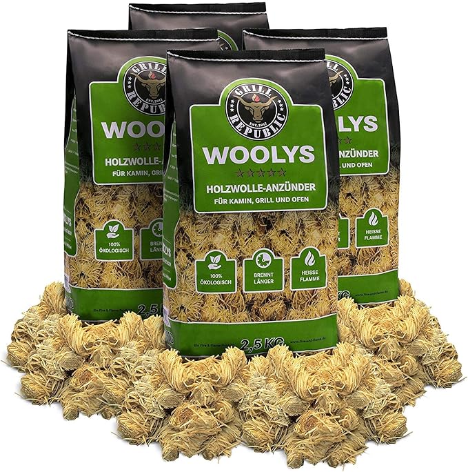 Kaminanzünder aus Holzwolle und Wachs 10kg / lange Brenndauer/Grill
