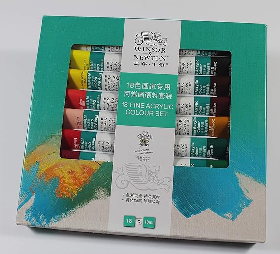 Fine Windsor & Newton Acrylic paints (24 tubes x 10ml) Amazon.co.uk