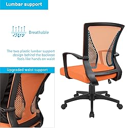 Furmax Office Chair Mid Back Swivel Lumbar Support