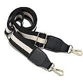 Purse Strap Wide Replacement Crossbody Bag Straps, 1.5" Canvas Handbag Shoulder Strap, Adjustable Tote Belt(Gold Hardware