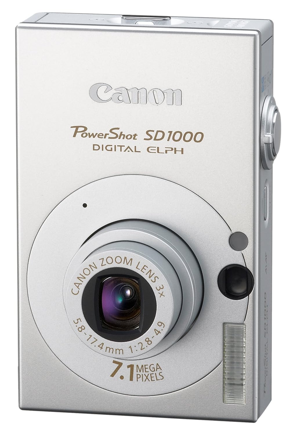 Amazon.com : Canon PowerShot SD1000 7.1MP Digital Elph Camera with 3x  Optical Zoom (Silver) (OLD MODEL) : Point And Shoot Digital Cameras :  Camera & Photo